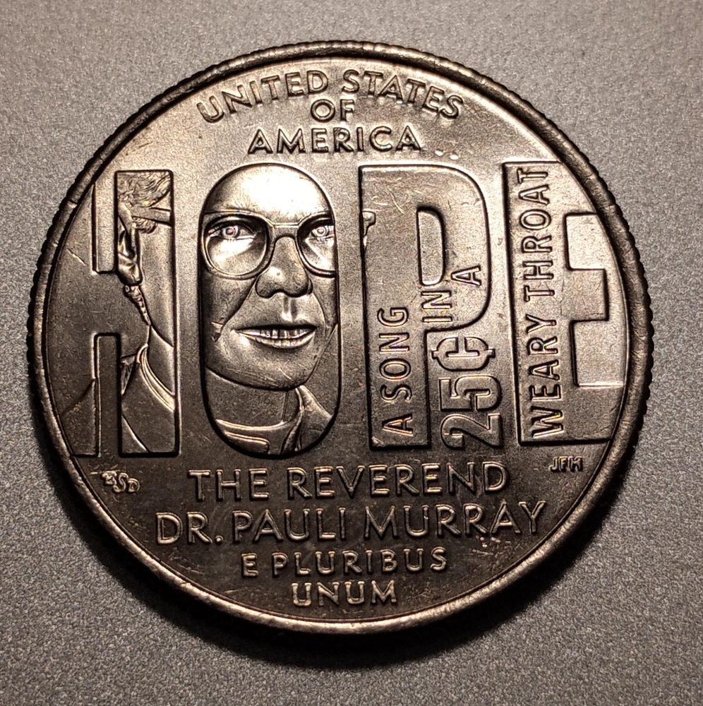 Commemorative Coin  with Engraved Portrait 2024 D Quarter Dollar Coin HOPE Weary